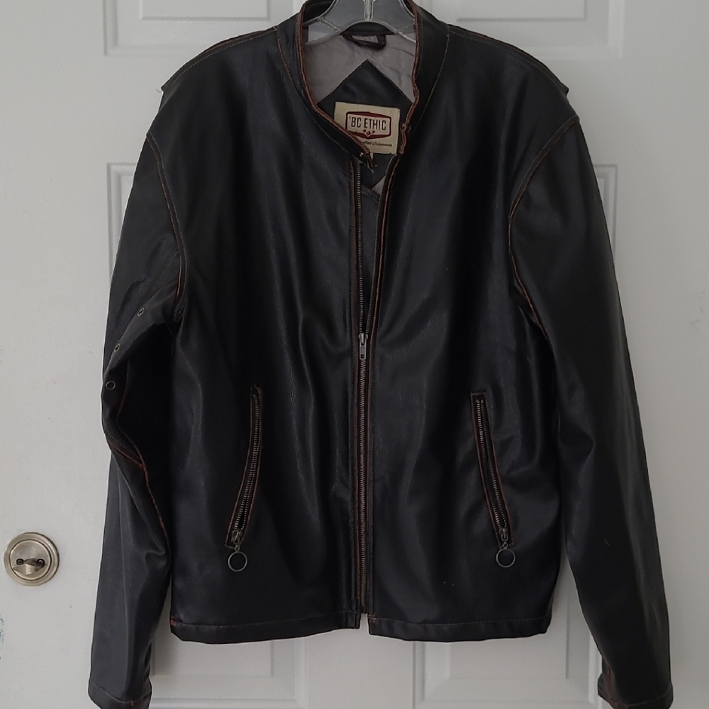 BD Ethic Dark Chocolate Brown Bomber Jacket